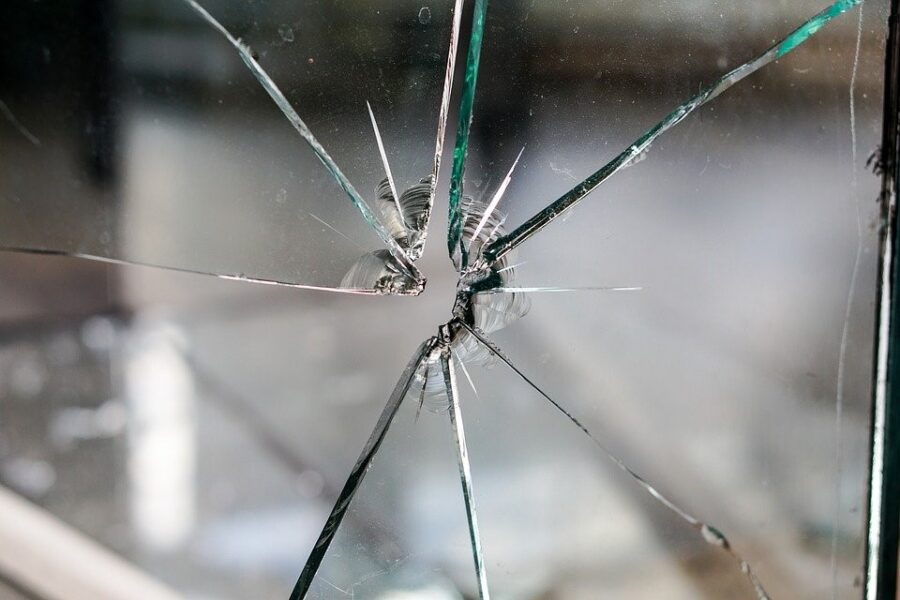 Cracked Window Glass